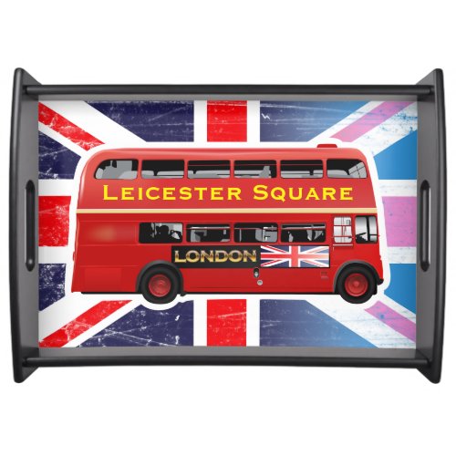 Vintage Red London Bus Serving Tray