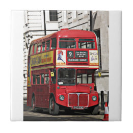 Vintage red London Bus Tile