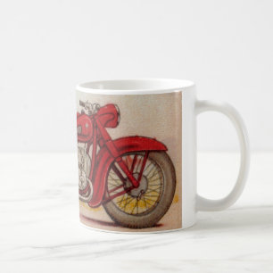 Vintage Red Motorcycle Coffee Mug