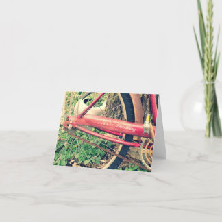Vintage Red Murray Bicycle Notecard