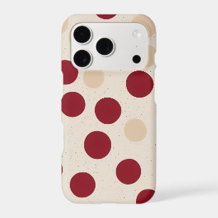 Vintage Red Organic Polka Dot Pattern iPhone 17 Pro Case