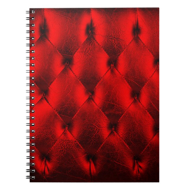 Vintage Red Padding Cushion Texture Notebook (Front)