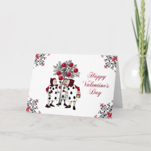 Vintage Red Painting the Roses Valentine Holiday Card