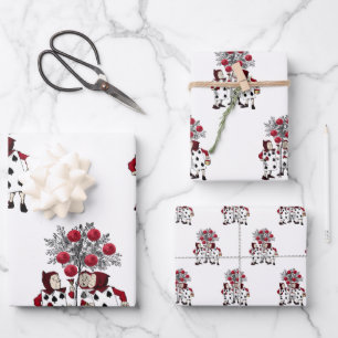 Vintage Red Painting the Roses Wrapping Paper Sheets