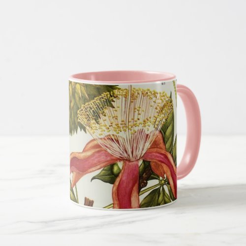 Vintage Red Passion Flower Mug