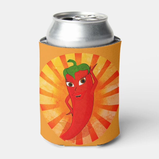 Vintage Red Pepper Superstar Can Cooler (Can Front)