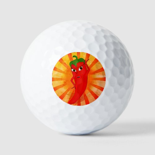 Vintage Red Pepper Superstar Golf Balls