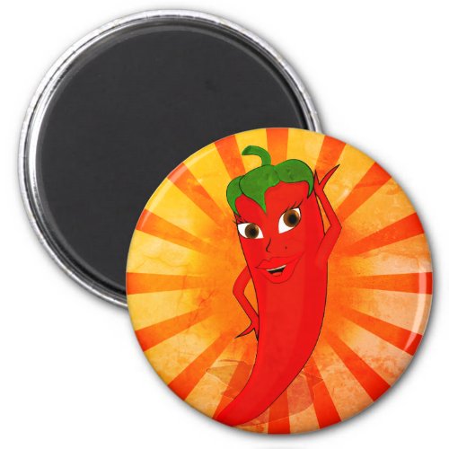 Vintage Red Pepper Superstar Magnet
