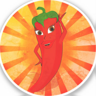 Vintage Red Pepper Superstar Sticker