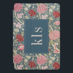 Vintage Red Pink Floral William Morris Monogram<br><div class="desc">This simple yet elegant design features a dark,  elegant William Morris inspired red and pink floral tapestry pattern. Protect your iPad tablet in style. Add a name to personalize it. Makes a great Christmas or Mother's Day gift. Created by Simply Farmhouse Press.</div>