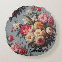 Vintage Red, Pink, White And Yellow Floral Bouquet