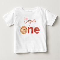Vintage Red Pizza Slice Of Fun 1st Birthday
