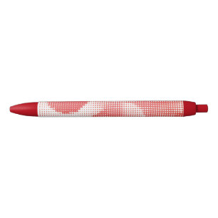 Vintage Red Pop Art Halftone Dot Pattern Pen