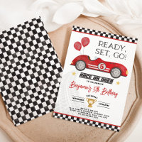Vintage Red Race Car Boy Birthday Party