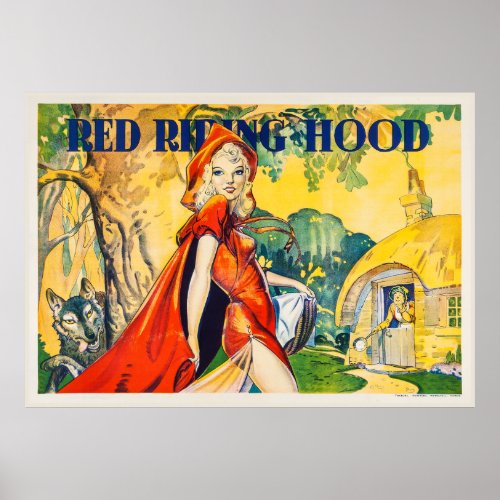 Vintage Red Riding Hood Theater Poster