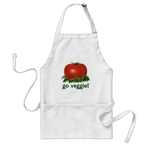 Vintage Red Ripe Tomato Vegetables and Fruits Adult Apron