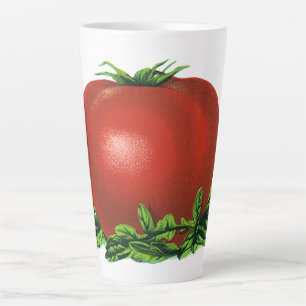 Vintage Red Ripe Tomato, Vegetables and Fruits Latte Mug