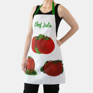 Vintage Red Ripe Tomatoes Food, Fruits, Vegetables Apron