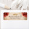 Vintage Red Rose Black Gold Crown Return Address