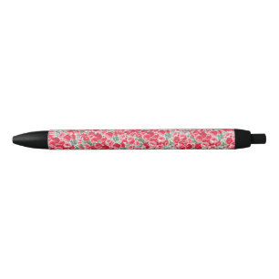 Vintage Red Rose Floral Pattern Pen