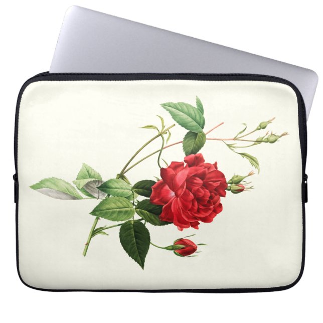 Vintage Red Rose Laptop Sleeve (Front)