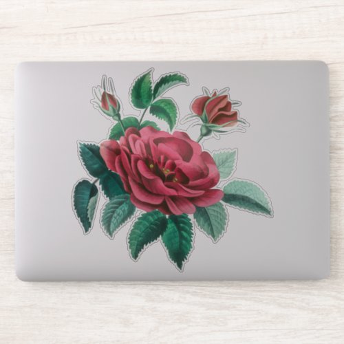 Vintage Red Rose Sticker