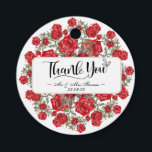 Vintage Red Rose Watercolor Floral thank you card Favor Tags<br><div class="desc">Indulge in the beauty of the Vintage Red Rose Watercolor Floral thank you favor tag. Each tag features a stunning hand-drawn bouquet of vibrant red roses in a vintage-inspired watercolor style. With its simple design and romantic aesthetic, these tags are the perfect way to thank your guests with a touch...</div>