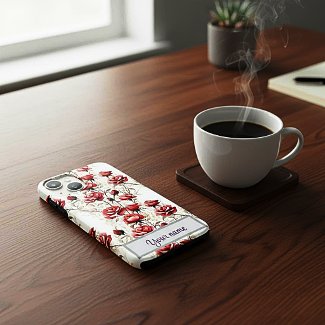 Vintage Red Rose Watercolor I Phone case