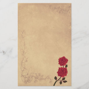 Vintage Red Rose Wedding Stationery