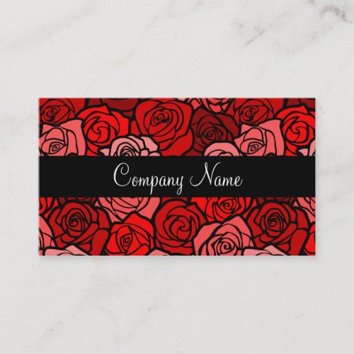 Vintage red roses Business Card