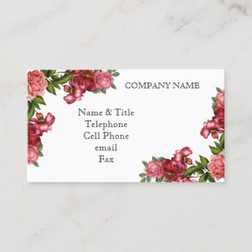 Vintage Roses Business Card