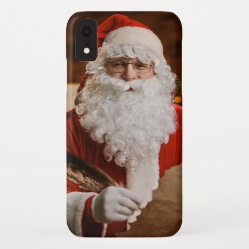 Vintage Red Santa Claus Merry Christmas iPhone XR Case