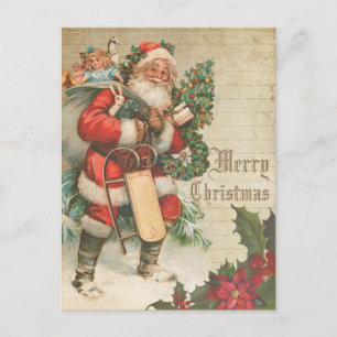 Vintage Red Santa Claus Postcard