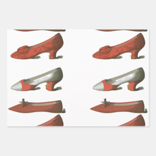 Vintage Red Shoes Wrapping Paper Sheets