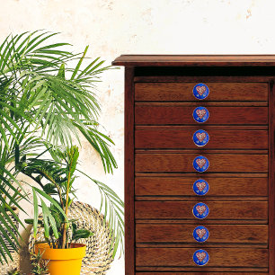 Vintage Red & Silver Milagro Heart With Butterfly Ceramic Knob