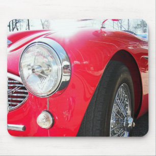 vintage red sports car mouse pad