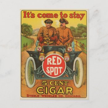 Vintage Red Spot Cigar Ad Postcard by AcupunctureProducts at Zazzle
