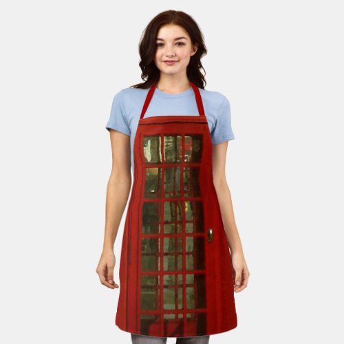 Vintage Red Telephone Box Apron