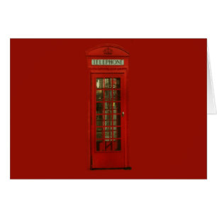 Vintage Red Telephone Box Cards