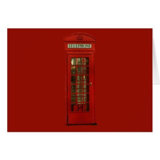 Vintage Red Telephone Box Cards (Front Horizontal)