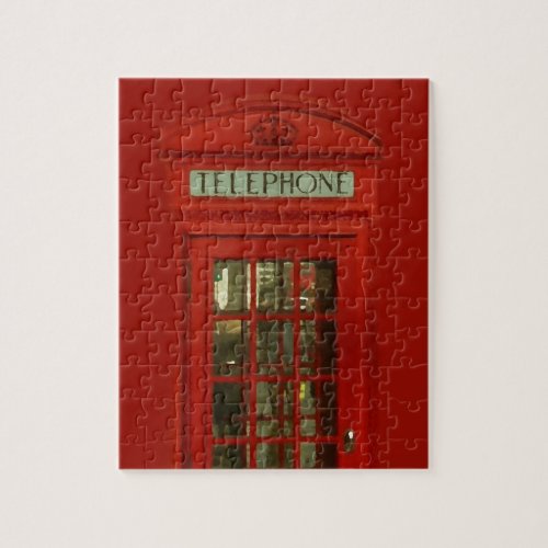 Vintage Red Telephone Box Jigsaw Puzzle