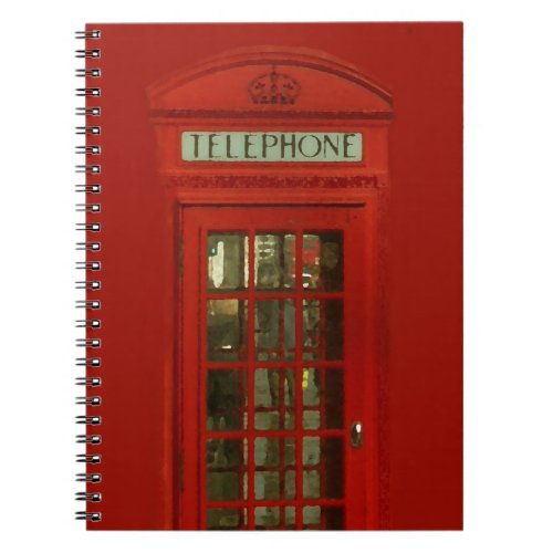 Vintage Red Telephone Box Notebook