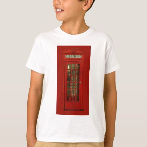 Vintage Red Telephone Box T_Shirt