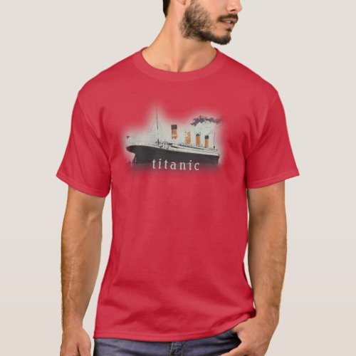 Vintage Red Titanic T_Shirt