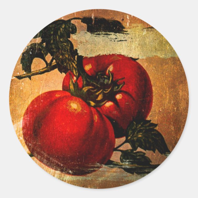 Vintage red tomatoes sticker (Front)