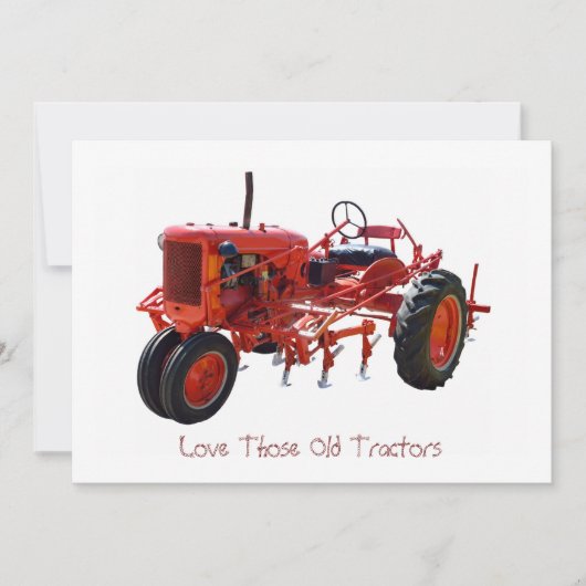 Vintage Red Tractor (Front)