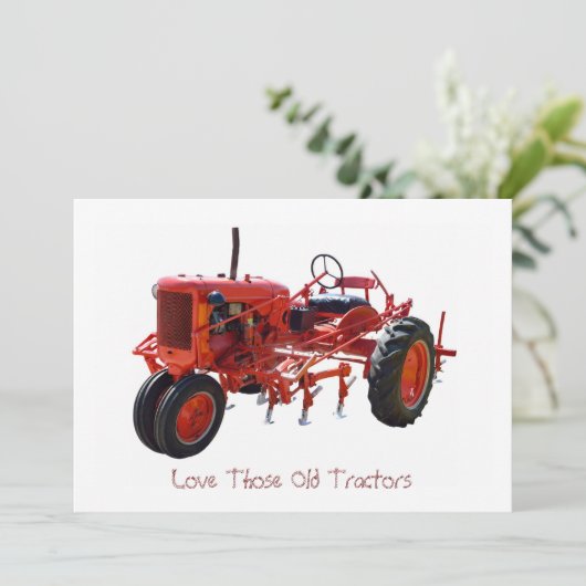 Vintage Red Tractor (Standing Front)