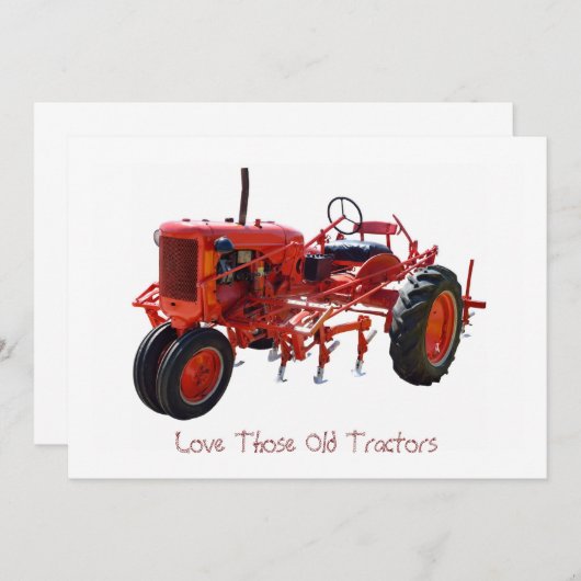 Vintage Red Tractor (Front/Back)