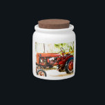 Vintage Red Tractor Candy Jar<br><div class="desc">I love tractors and I don't care who knows it.</div>