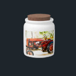 Vintage Red Tractor Candy Jar<br><div class="desc">I love tractors and I don't care who knows it.</div>